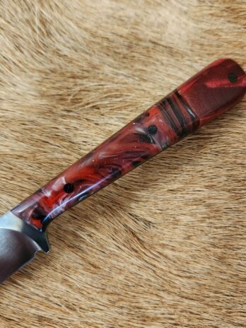 #6540  Small Caping Knife W Dyed Maple/Alumilite® Resin Handle