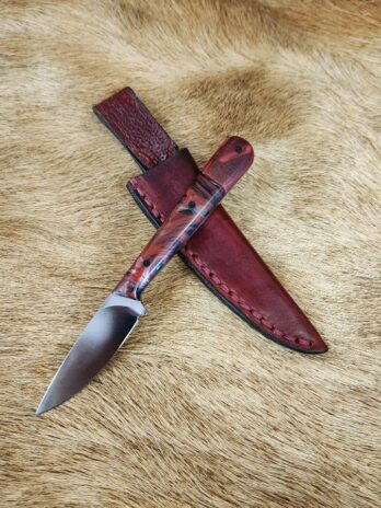 #6540  Small Caping Knife W Dyed Maple/Alumilite® Resin Handle