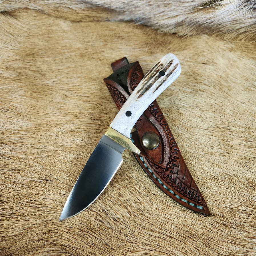 Elk Antler Custom Knife for hunting or everyday carry