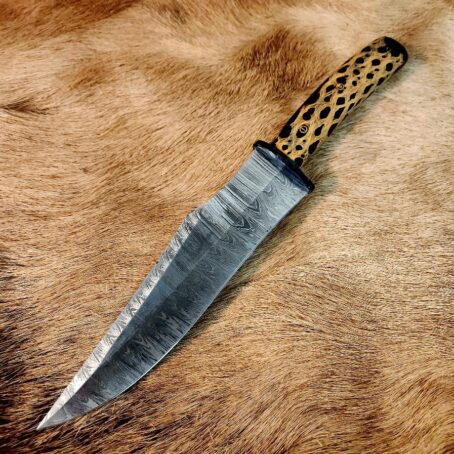 #6784 Large Damascus Bowie Knife - Image 4