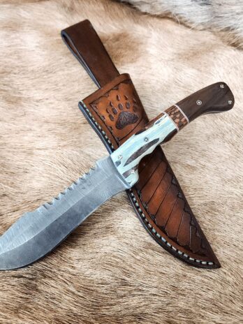 #6786 Large Damascus Bowie Knife