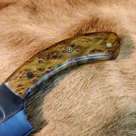 #6808 Camp Knife W Redwood Burl Handle - Image 4