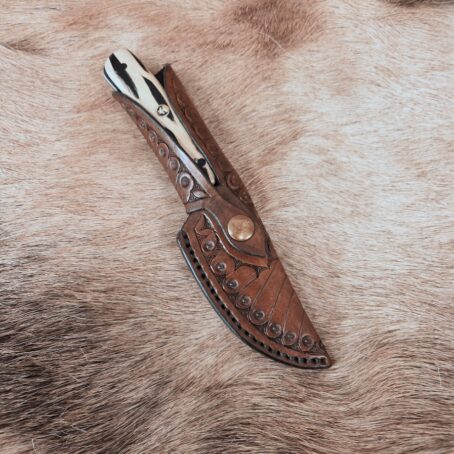 #6864 Stainless Hammered Hunter Skinner - Image 2