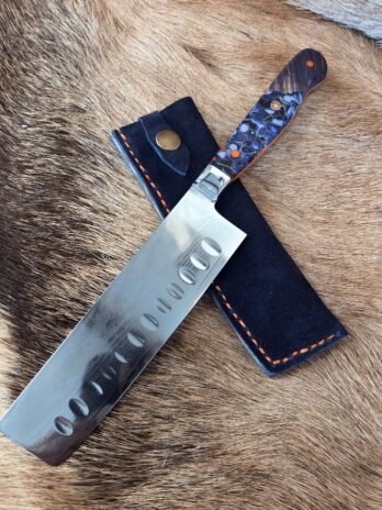 #6880 Damascus “Nakiri” Chef’s Knife