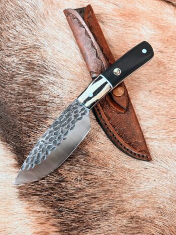 #6862 Stainless Hammered Hunter Skinner