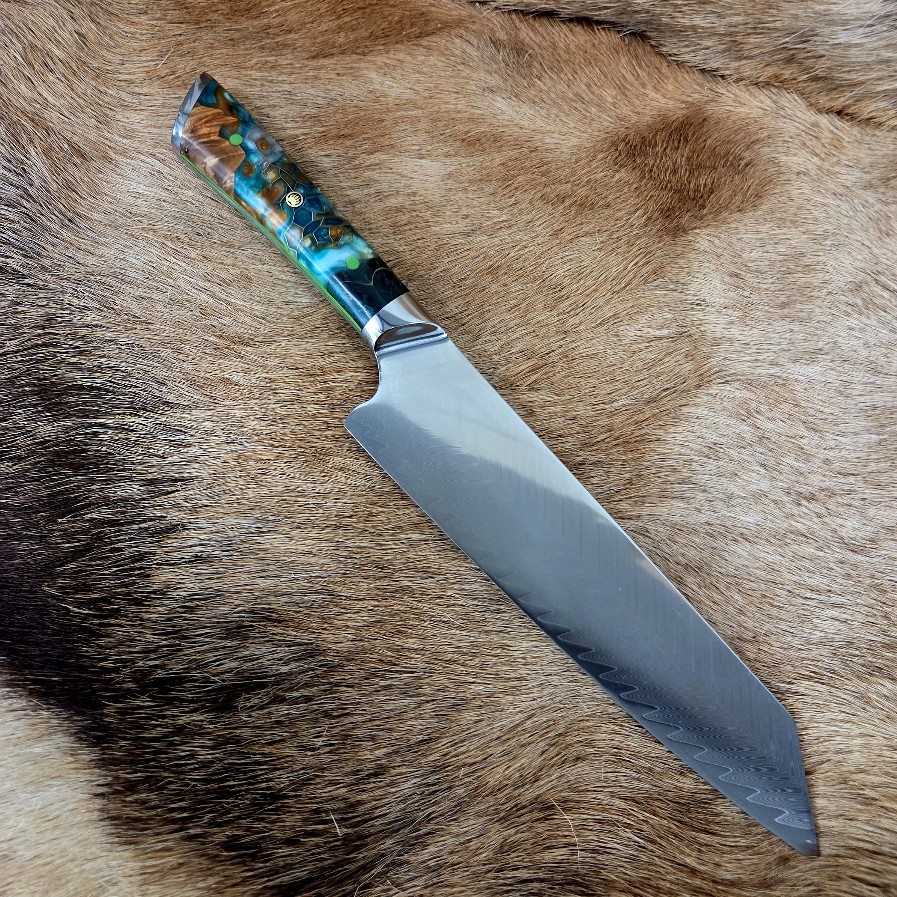 #6916 Kiritsuke Chef's Knife - Damascus - Image 6