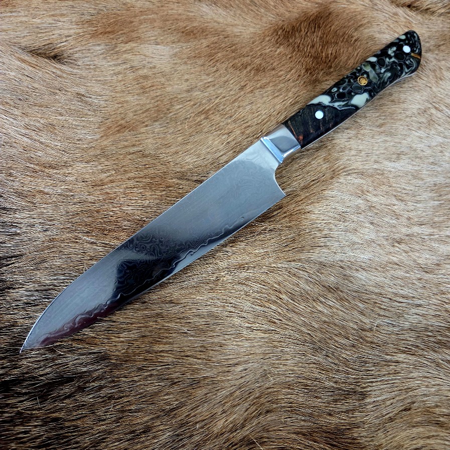 #6918 Damascus Utility Chef's Knife - Image 3