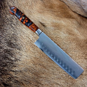 #6936 Damascus Nikiri Chef's Knife - Image 5