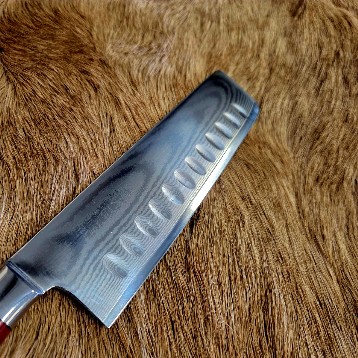 #6936 Damascus Nikiri Chef's Knife - Image 3