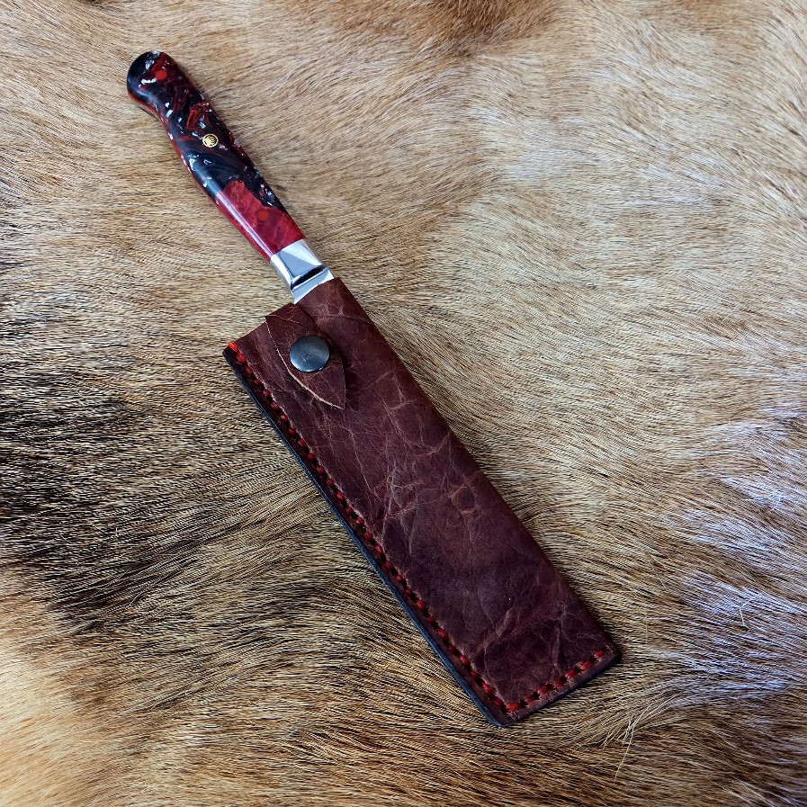 #6938 Damascus Nikiri Chef's Knife - Image 6