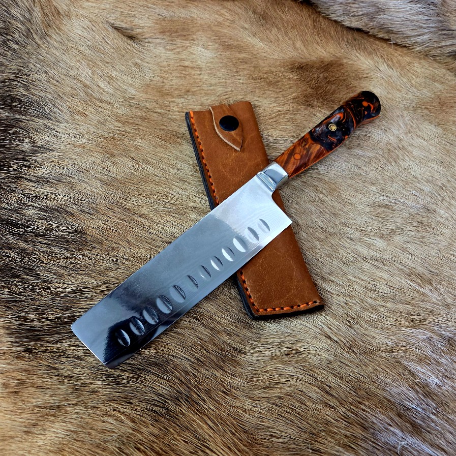 #6936 Damascus Nikiri Chef's Knife