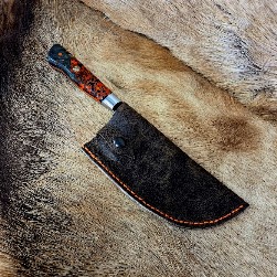 #6984 Large Damascus Chinese Cleaver