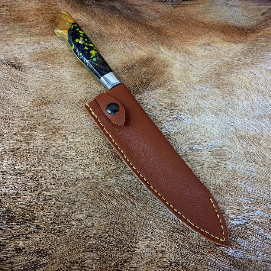 #7042 Damascus Gyuto Chef's Knife - Image 4