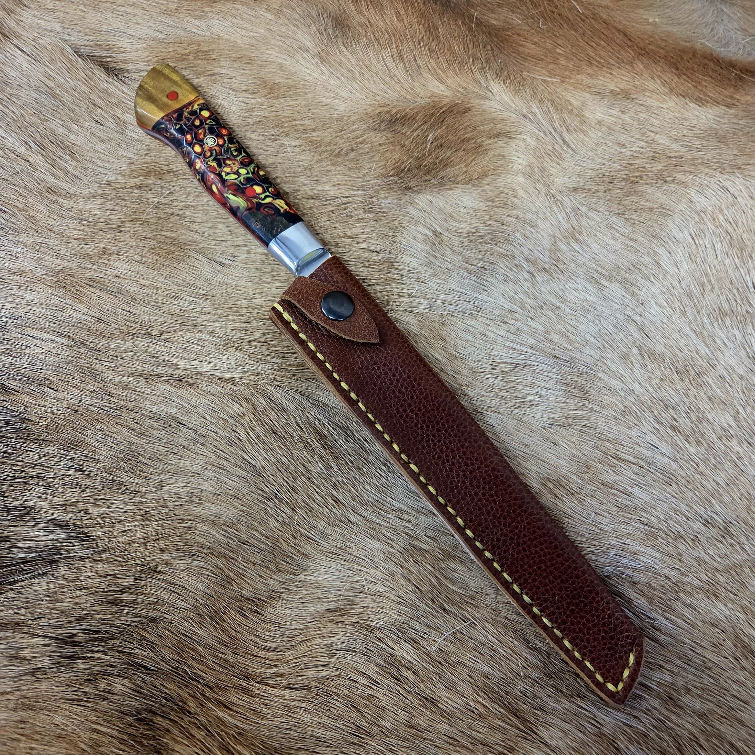 #7040 Damascus Bread Knife - Image 2