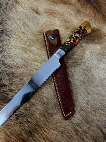 #7040 Damascus Bread Knife