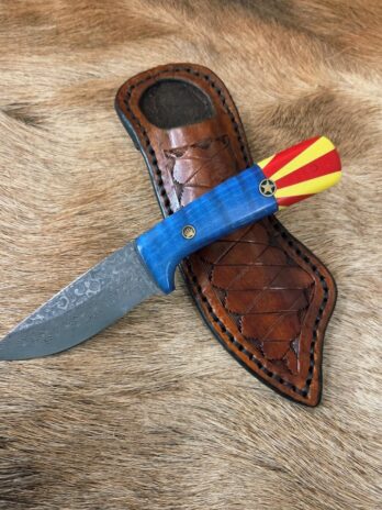 #7068 Damascus Drop Point Knife