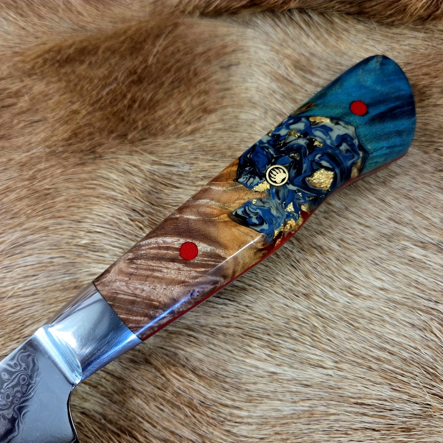 #7078 Damascus Bread Knife - Image 5