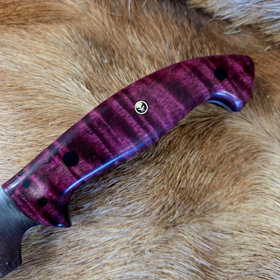 #7144 Damascus Tanto W Curly Mango Handle - Image 4