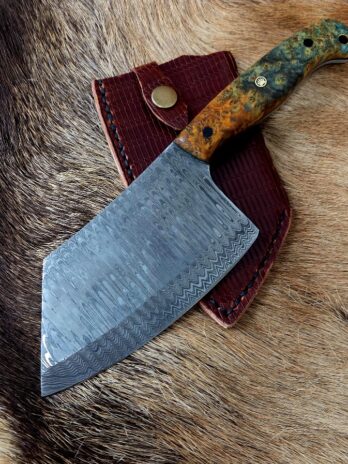 #7136 Damascus Kitchen Cleaver