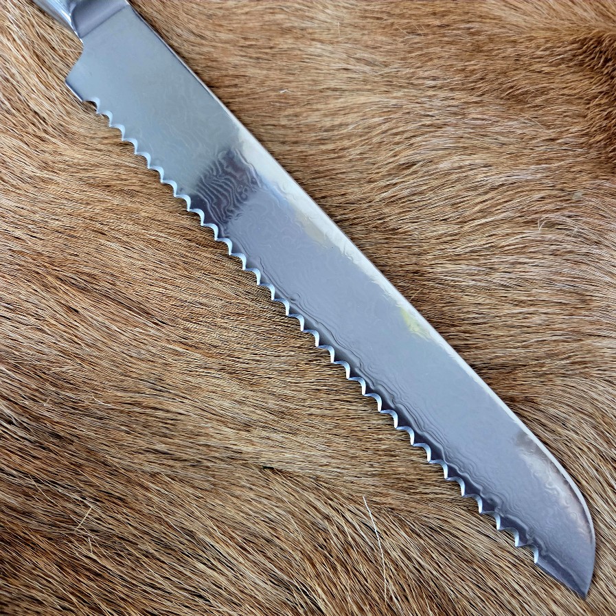 #7148 Damascus Bread Knife - Image 4