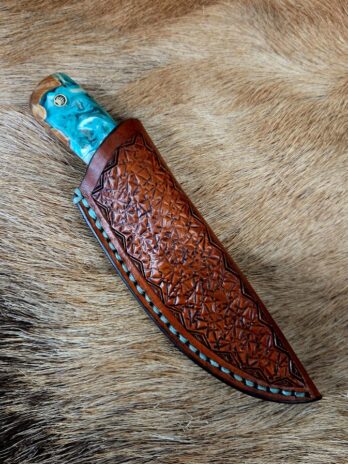 #7154 Damascus Drop Point Knife