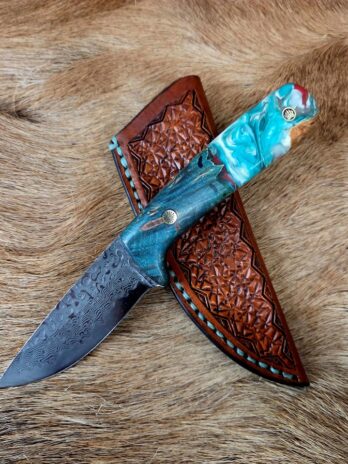 #7154 Damascus Drop Point Knife
