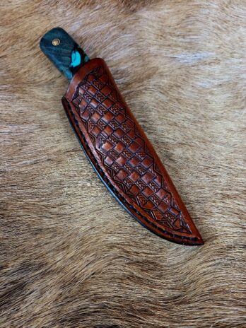 #7162 Damascus Drop Point Knife