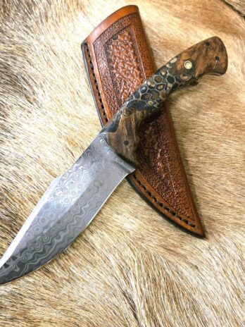 #7194 Damascus Hunter Skinner