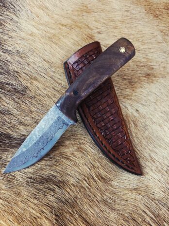 #7216 Damascus Drop Point Knife