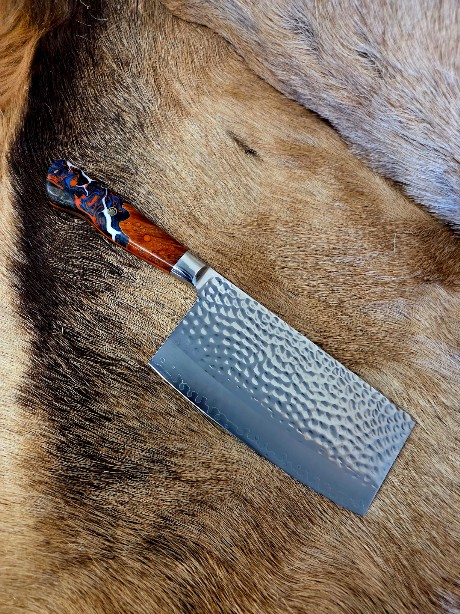 #7272 Large Hammered Cleaver - Image 3