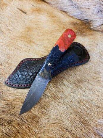 #7284 Damascus Drop Point Knife