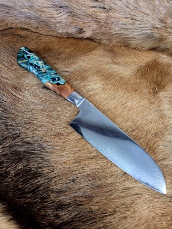 #7292 Damascus Santoku Chef’s Knife