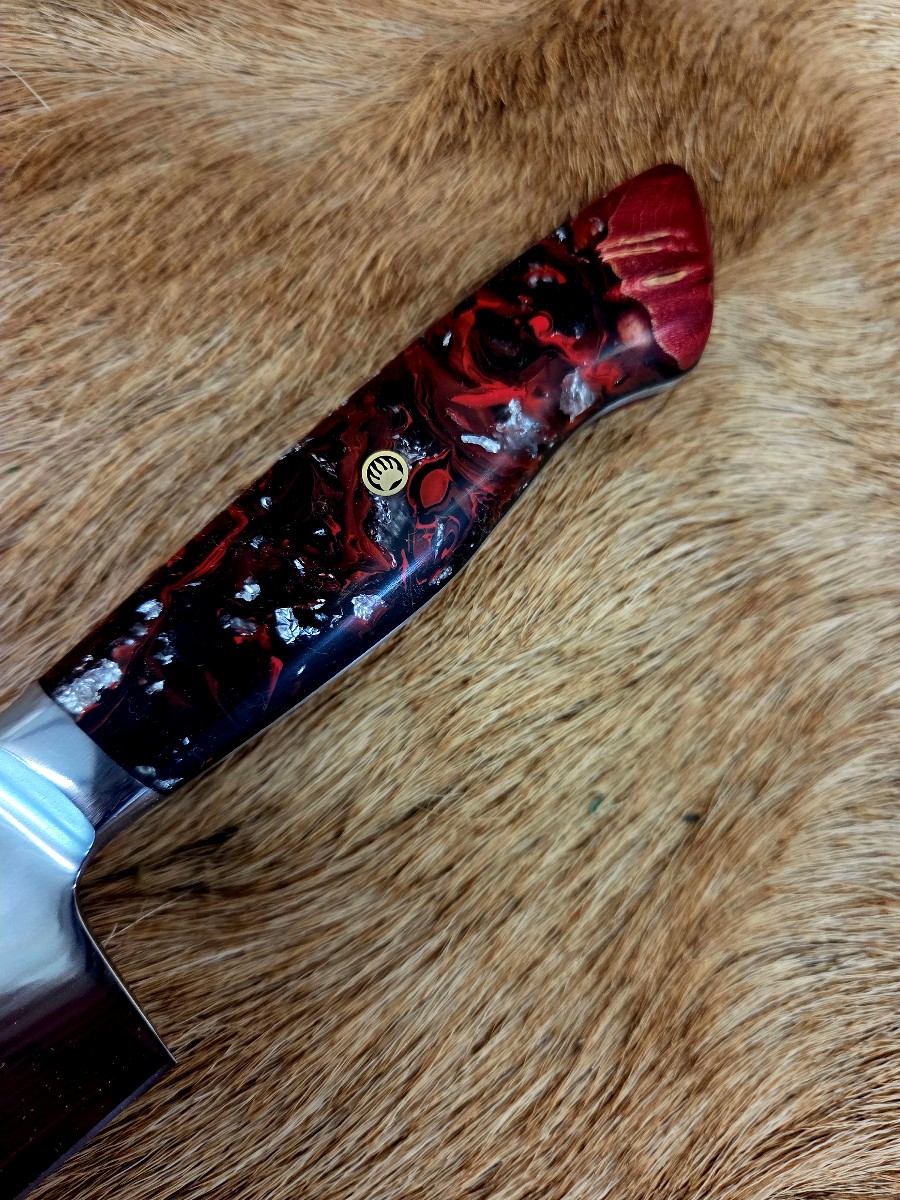 #7290 Damascus Santoku Chef's Knife - Image 3