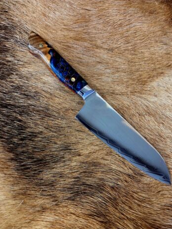 #7302 Damascus Santoku Chef’s Knife