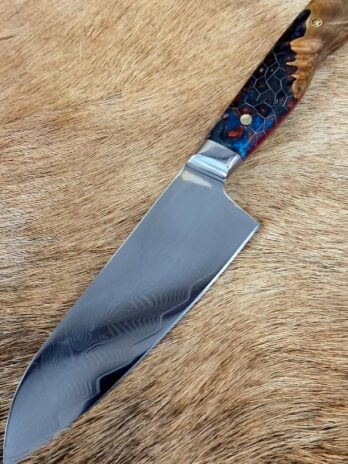 #7302 Damascus Santoku Chef’s Knife